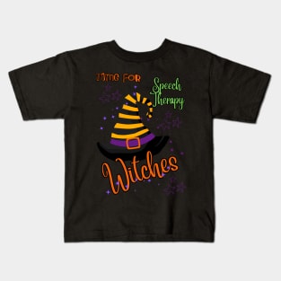 Time for Speech Therapy Witches Kids T-Shirt